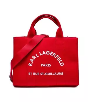 Сумка-тоут женская Karl Lagerfeld с логотипом, красный
