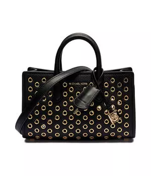 Сумка-тоут женская Michael Kors кожаная с заклепками, черный