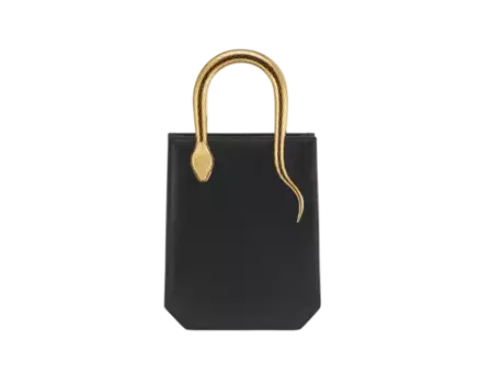 Сумка-Тоут «Змеевик» Bvlgari, черный