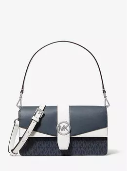 Сумка-Трансформер через плечо с фирменным логотипом Greenwich среднего размера Michael Kors, мультиколор