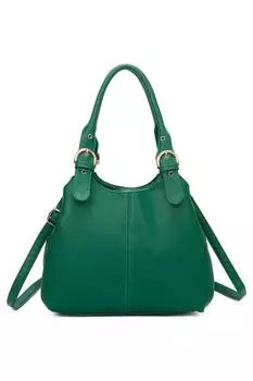 Сумка-трансформер Drei из искусственной кожи с тремя отделениями и регулируемыми ремнями Fontanella Fashion, зеленый