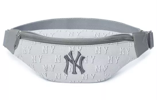 Сумка-трансформер из полиэстера на одно плечо, через плечо, обычная, унисекс, серая MLB, серый