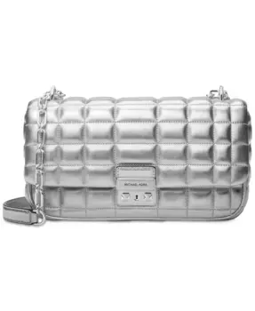Сумка-трансформер Tribeca Large Convertible Chain через плечо Michael Kors, серебряный