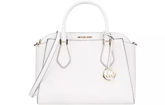Сумка-туба 2 в 1 из коровьей кожи MK Daria, женская, цвет экрю MICHAEL KORS
