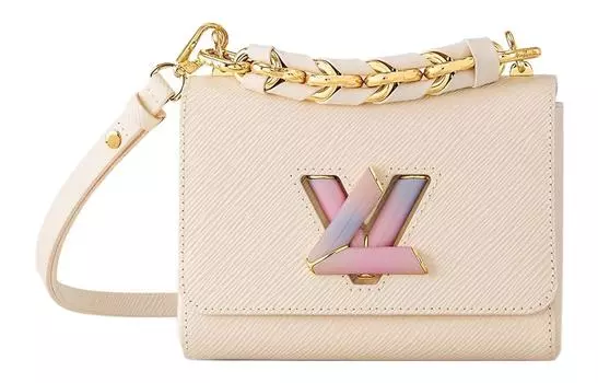 Сумка Twist Epi Grain из коровьей кожи, сумка через плечо Trumpets, женская, цвета экрю LOUIS VUITTON