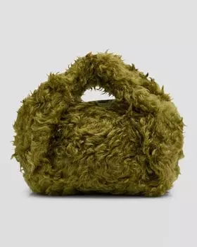 Сумка Twister с ручкой сверху из искусственного меха Dries Van Noten, цвет Khaki