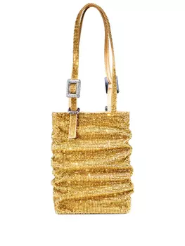 Сумка, украшенная кристаллами Benedetta Bruzziches, желтый