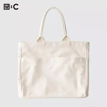 Сумка Uniqlo из хлопка, бежевый