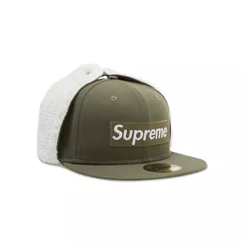 Сумка-ушанка Supreme x New Era с логотипом Оливковый