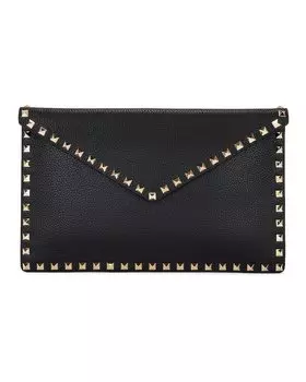 Сумка Valentino Garavani Rockstud Large Flat Pouch, неро