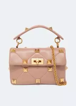Сумка VALENTINO GARAVANI Roman stud shoulder bag, розовый