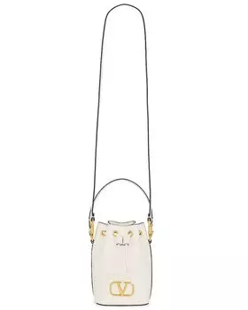 Сумка Valentino Garavani V Logo Signature Mini Bucket, слоновая кость