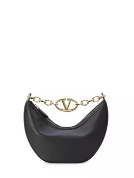 Сумка Valentino Garavani VLogo Moon Small Hobo, черный