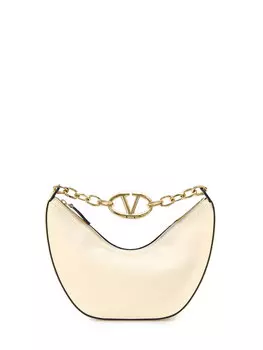 Сумка Valentino Garavani VLogo Moon Small Hobo, кремовый