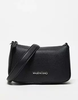 Сумка Valentino never через плечо со съемным ремешком из тесьмы черного цвета Valentino Bags