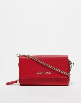 Сумка Valentino Zero Chain Strap Crossbody в красном цвете с подарочной коробкой Valentino Bags