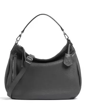 Сумка-Ведро Adria Juna из зерненой коровьей кожи Abro, серый