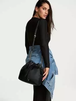 Сумка-Ведро через плечо Victoria'S Secret, черный