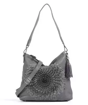 Сумка-Ведро Dorotheagasse 3 из зернистой яловой кожи. Taschendieb Wien, серый