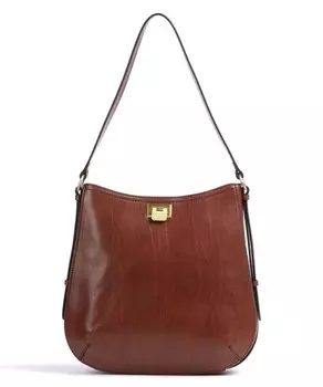 Сумка-Ведро Federica из мелкозернистой яловой кожи. The Bridge, коричневый