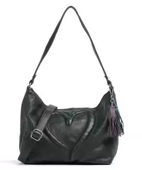 Сумка-Ведро Herzgasse 3 из зернистой яловой кожи. Taschendieb Wien, зеленый