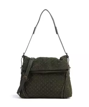 Сумка-Ведро hey you rock из матовой кожи, зерненой кожи Fredsbruder, зеленый