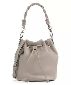 Сумка-Ведро Kavir из зерненой коровьей кожи Abro, бежевый