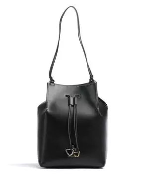 Сумка-Ведро Roundabout из эко-яловой кожи из мелкозернистой кожи Coccinelle, черный