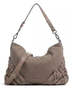 Сумка-Ведро с пряжкой My Bag, хлопок, зерненая кожа Fredsbruder, коричневый