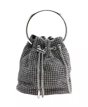 Сумка Ведро со стразами и стальной ручкой Silvian Heach, черный