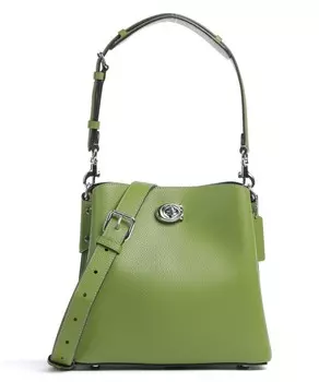 Сумка-Ведро Willow 21 кожаная Coach, зеленый