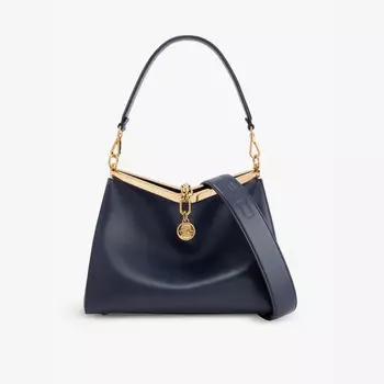 Сумка Vela из натуральной кожи среднего размера Etro, синий