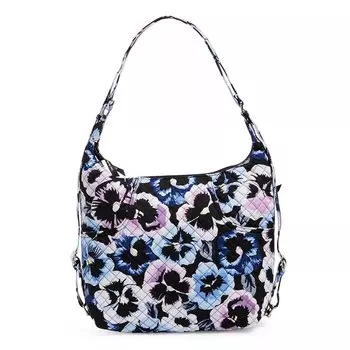 Сумка Vera Bradley Cotton Convertible, черный/голубой/сиреневый