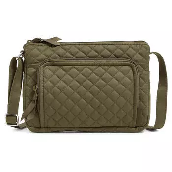 Сумка Vera Bradley Cotton Little Hipster, зеленый