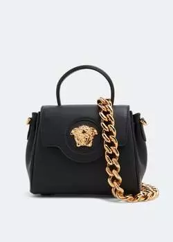 Сумка VERSACE La Medusa small top handle bag, черный
