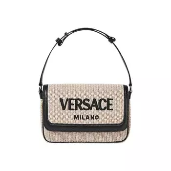 Сумка Versace Mini Embroidered Bag, цвет Natural/Black/Ruthenium