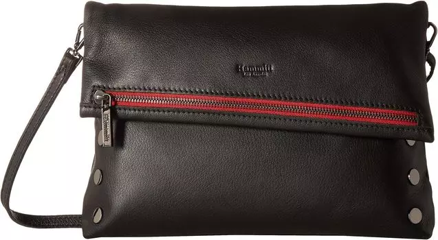 Сумка VIP Large Hammitt, цвет Black/Gunmetal/Red Zipe