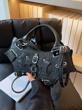 Сумка в форме крыла летучей мыши, черный