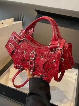 Сумка в форме крыла летучей мыши, красный