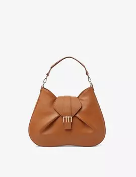 Сумка в форме полумесяца из кованой кожи Alviero Martini, коричневый