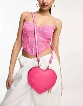Сумка в форме сердца House of Holland розового цвета