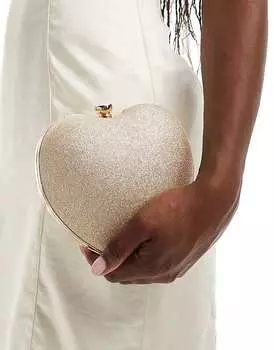 Сумка в форме сердца True Decadence – из блестящего золота