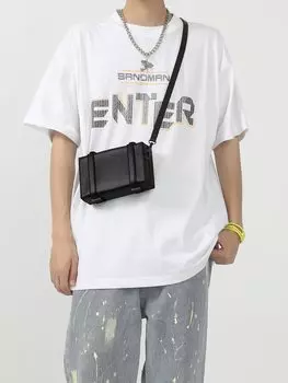 Сумка в квадратном дизайне, черный