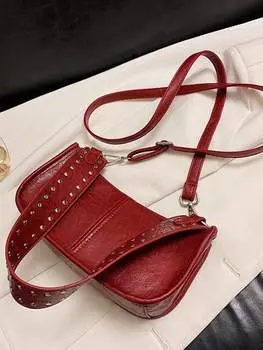 Сумка в стиле ретро, красный