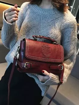 Сумка в стиле ретро, красный