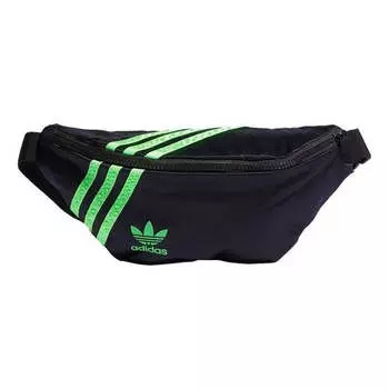 Сумка waist bag 'black green' Adidas, черный