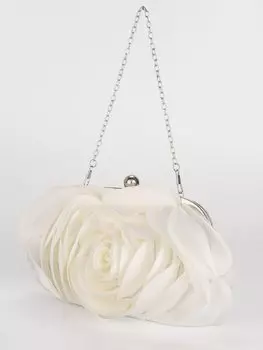 Сумка вечерняя с цветочным принтом, бежевый