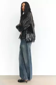 Сумка-ведоро из бисера ZARA, черный