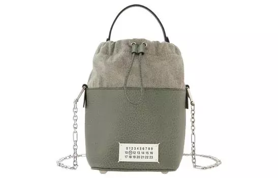 Сумка-ведро 5AC из коровьей кожи, через плечо, маленькая женская сумка цвета морской волны Maison Margiela