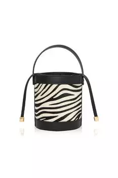 Сумка-ведро Anse с зебровым принтом Betsy & Floss, белый